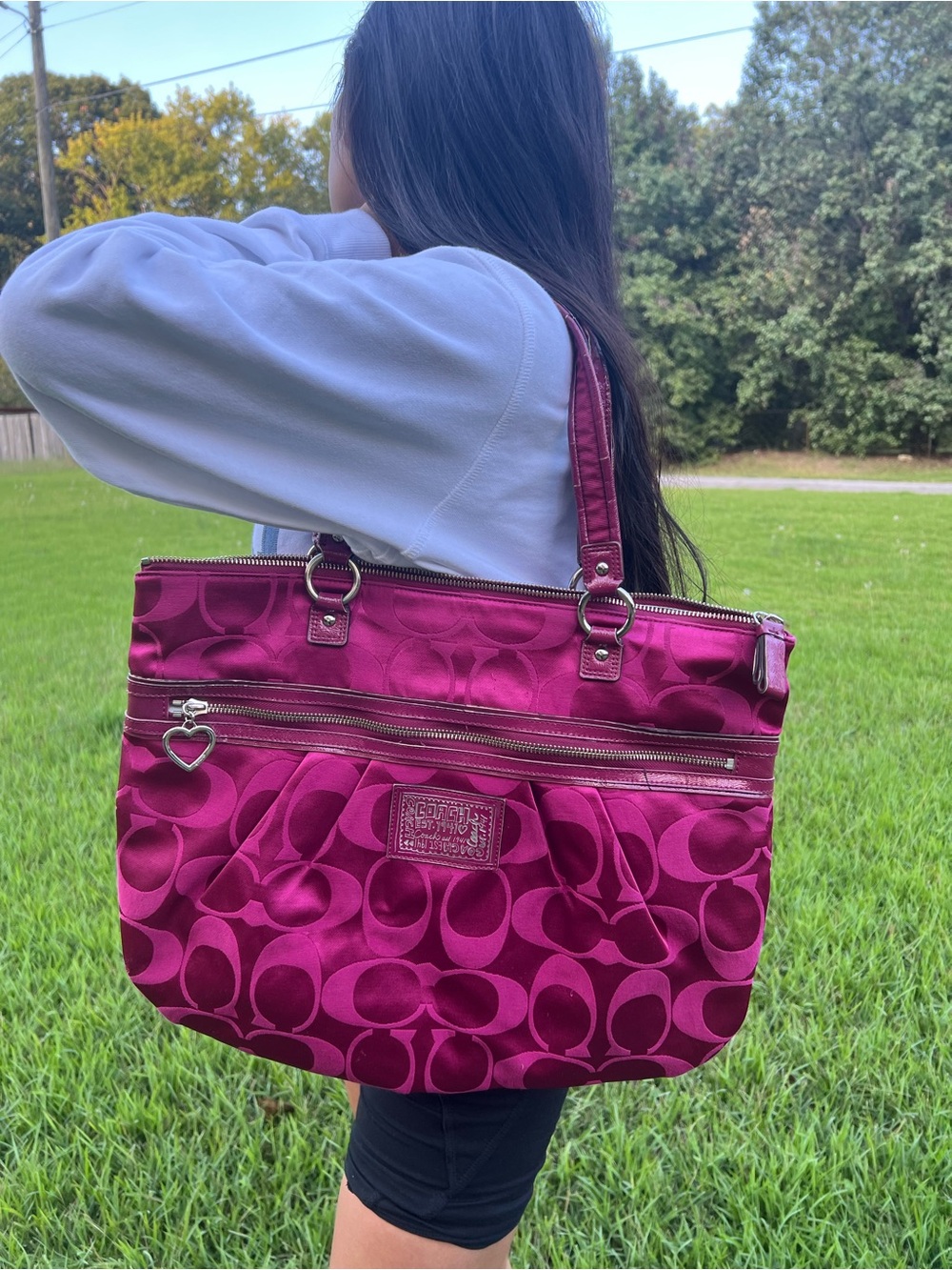 Coach poppy Signature Tote